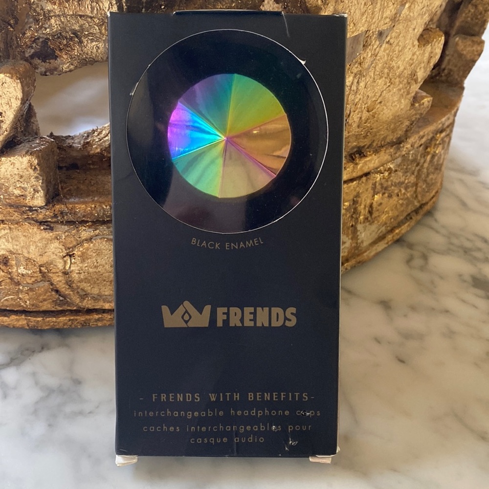 Frends, Headphone Caps, Black Enamel.NIB